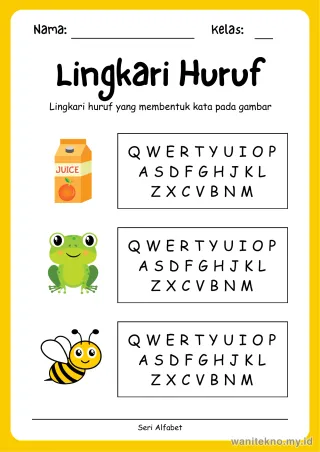 Lembar 6: Lingkari Huruf