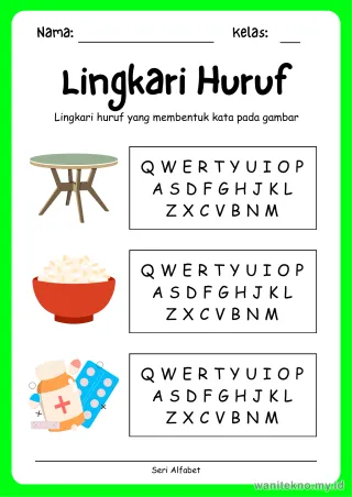 Lembar 7: Lingkari Huruf