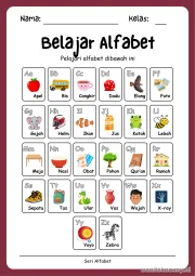 Lembar 12: Belajar Alfabet
