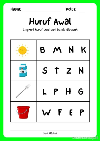 Lembar 3: Huruf Awal