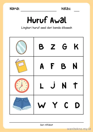 Lembar 9: Huruf Awal