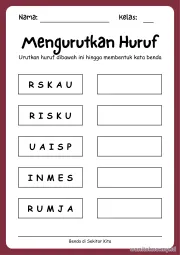Lembar 5: Mengurutkan Huruf