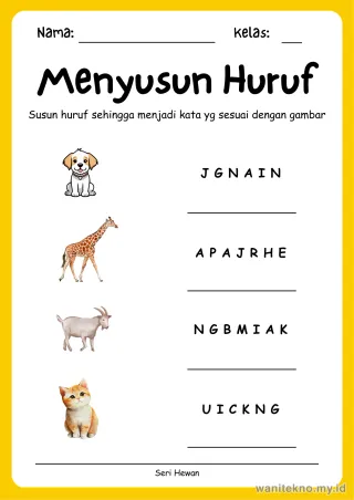 Lembar 6: Menyusun Huruf