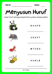 Lembar 7: Menyusun Huruf
