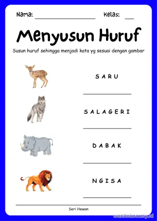 Lembar 8: Menyusun Huruf