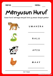 Lembar 9: Menyusun Huruf