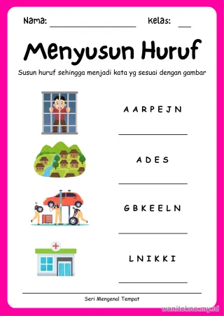 Lembar 6: Menyusun Huruf