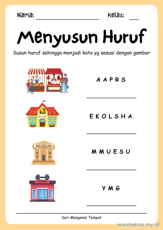 Lembar 9: Menyusun Huruf