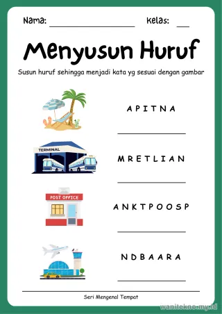 Lembar 10: Menyusun Huruf