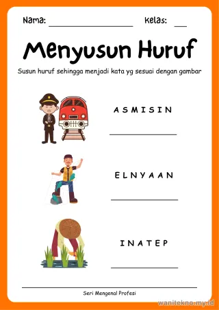 Lembar 2: Menyusun Huruf