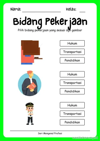 Lembar 8: Bidang Pekerjaan