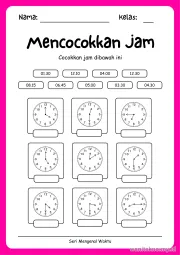 Lembar 2: Mencocokkan Jam