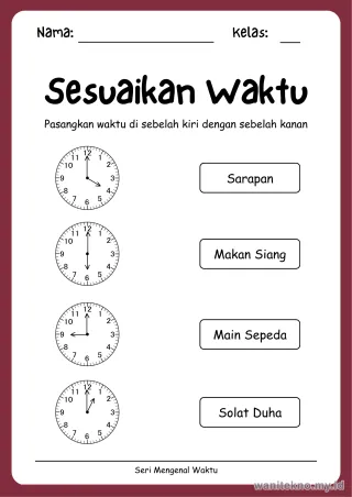 Lembar 8: Sesuaikan Waktu