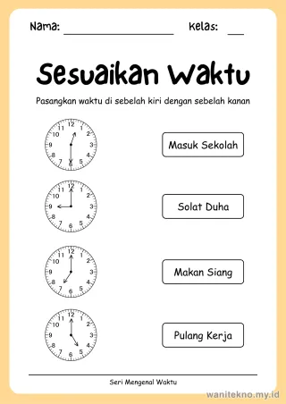 Lembar 9: Sesuaikan Waktu