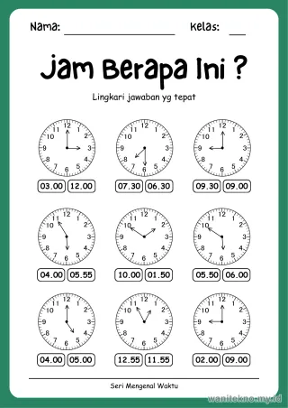 Lembar 10: Jam Berapa Ini ?