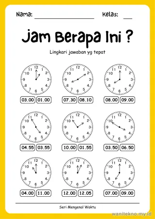 Lembar 12: Jam Berapa Ini ?