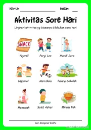 Lembar 3: Aktivitas Sore Hari