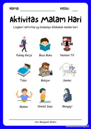 Lembar 4: Aktivitas Malam Hari