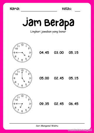 Lembar 6: Jam Berapa