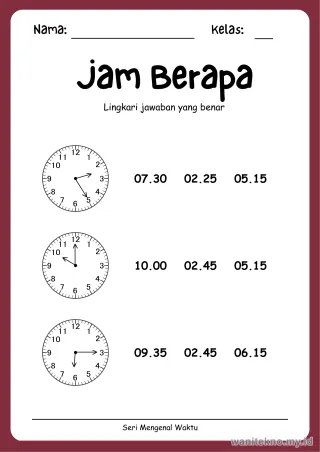 Lembar 8: Jam Berapa