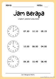 Lembar 9: Jam Berapa