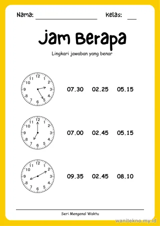 Lembar 12: Jam Berapa