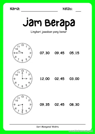 Lembar 13: Jam Berapa