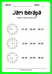 Lembar 13: Jam Berapa