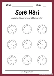 Lembar 18: Sore Hari