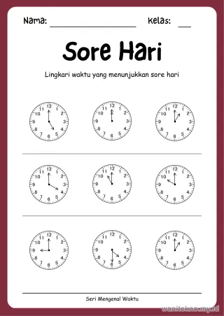 Lembar 18: Sore Hari