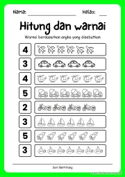 Lembar 3: Hitung dan warnai