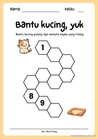 Lembar 9: Bantu kucing, yuk
