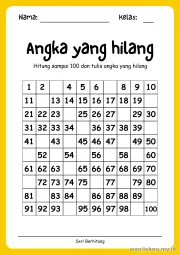 Lembar 1: Angka yang hilang