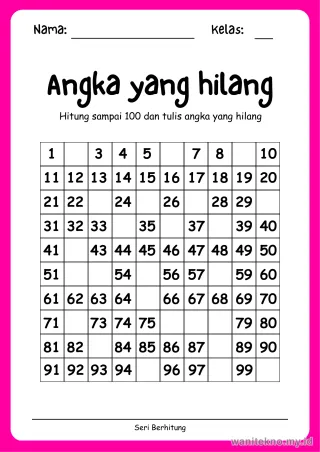 Lembar 5: Angka yang hilang