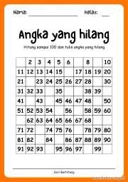 Lembar 6: Angka yang hilang