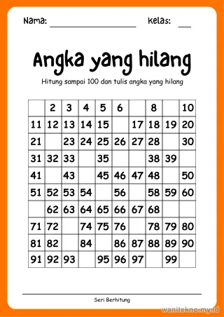 Lembar 6: Angka yang hilang
