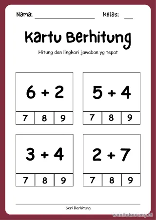 Lembar 13: Kartu Berhitung