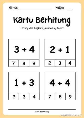 Lembar 14: Kartu Berhitung