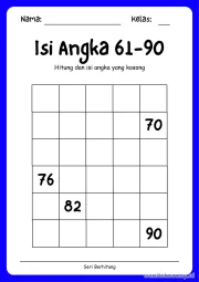 Lembar 3: Isi Angka 61-90