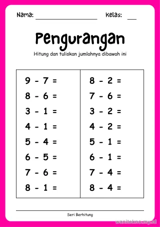 Lembar 3: Pengurangan