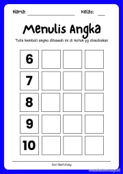 Lembar 11: Menulis Angka