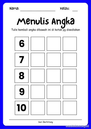 Lembar 11: Menulis Angka