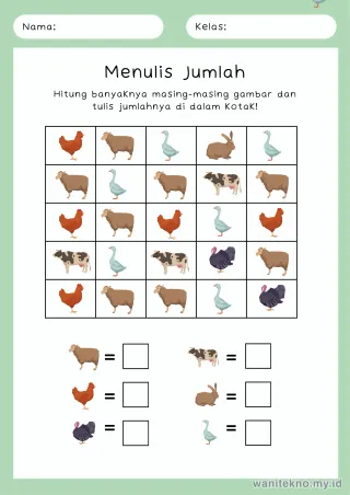 Lembar 4: Menulis Jumlah