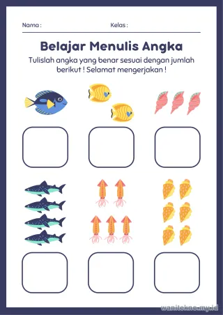 Lembar 10: Belajar Menulis Angka