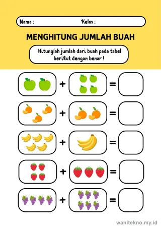 Lembar 11: MENGHITUNG JUMLAH BUAH