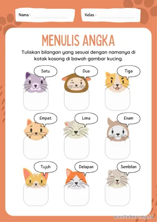 Lembar 12: MENULIS ANGKA