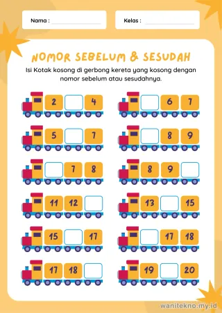 Lembar 13: NOMOR SEBELUM & SESUDAH