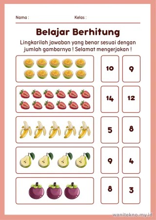 Lembar 6: Belajar Berhitung