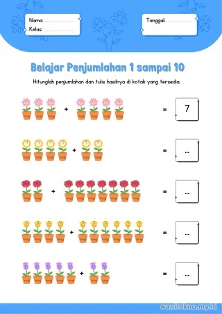 Pratinjau paket 15 Lembar Menghitung Benda — TK Gratis PDF