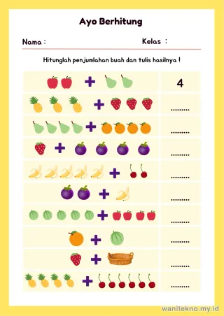 Lembar 2: Ayo Berhitung